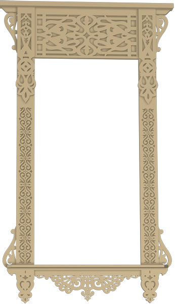 Фасадный декор: Наличник- 004  (Ширина 700 Габариты 1300/1000)