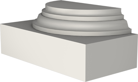 Фасадный декор: База полуколонны ПК-702/12 (К)