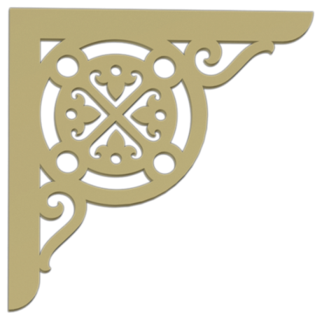 Фасадный декор: Кронштейн-005 (400/400/25)